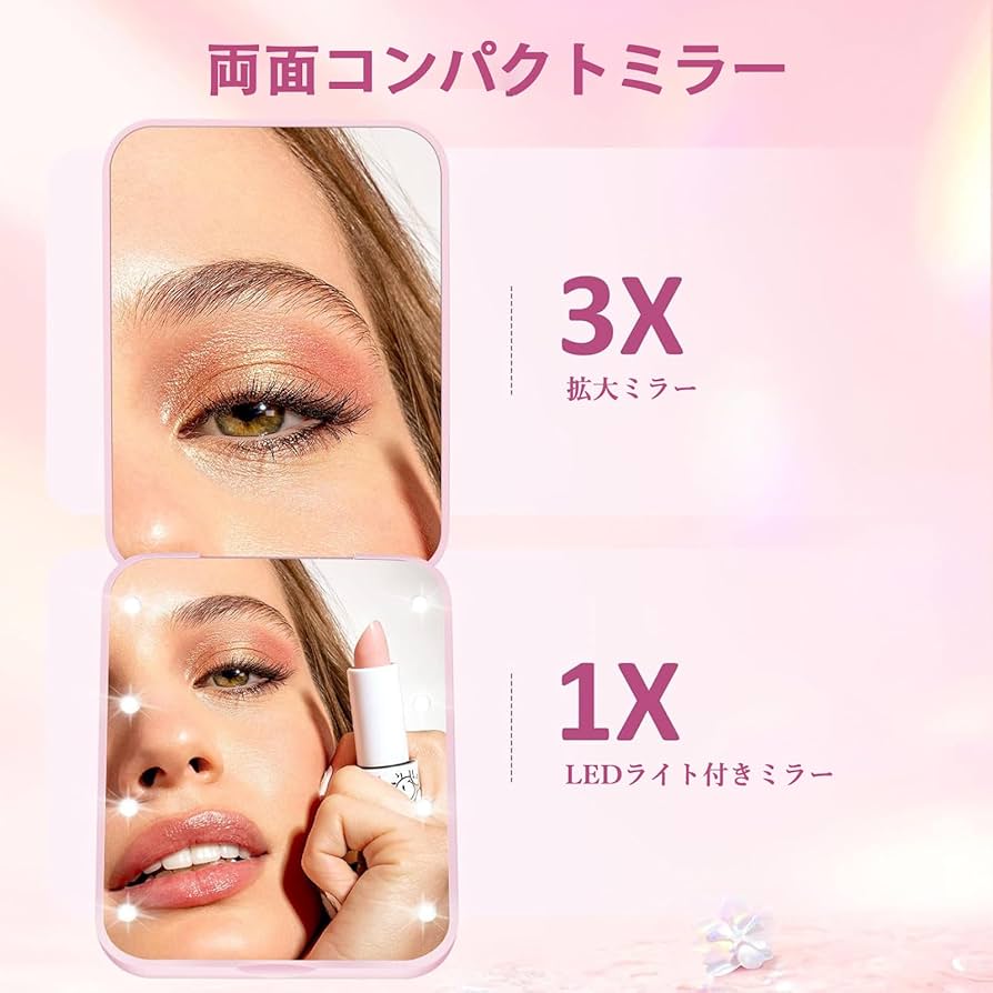 Amazon | CALLC ミラー 鏡 3倍拡大鏡付 両面コンパクトミラー